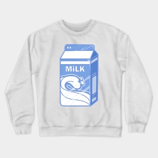 Cute aesthetic baby blue milk Crewneck Sweatshirt